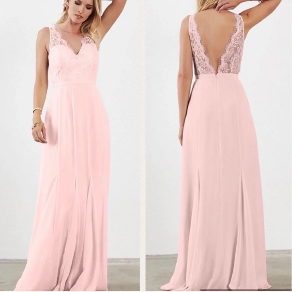 WEDDINGTON WAY by Adrianna Papell Mila Rose Blushing Rose Dress Sz 18 - Picture 1 of 16